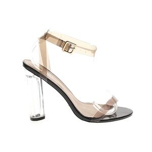 NWOT. SIMMI LONDON CLEAR GRAY HEELS. UK SIZE 6, US Size 8.